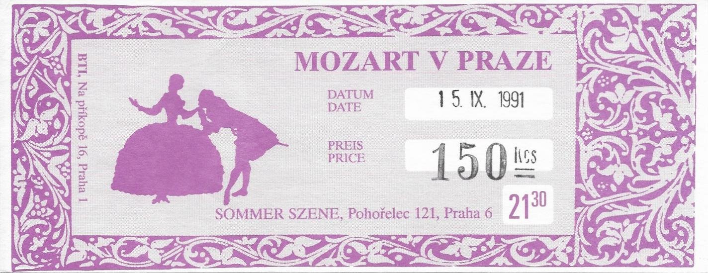 mozart ballet ticket 1991