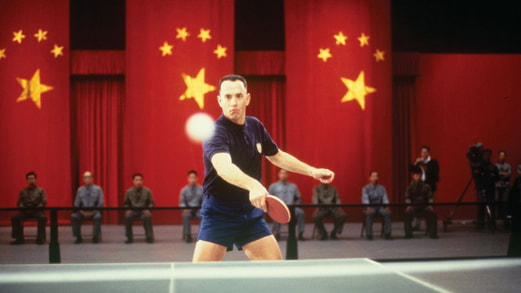 Forrest Playing Ping Pong