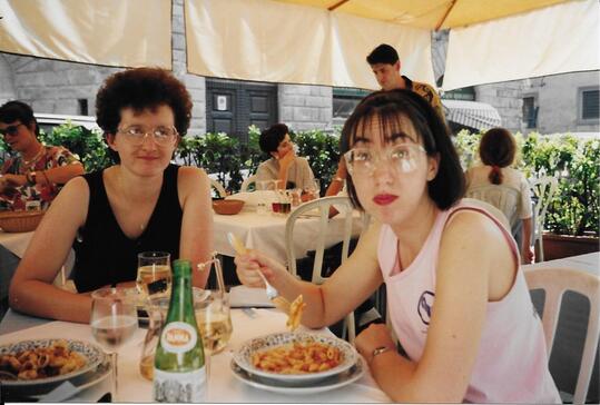eating pasta in florence 1991