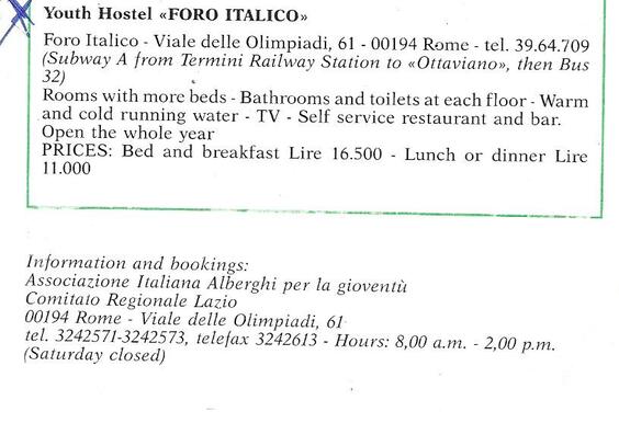 roman youth hostel 1991